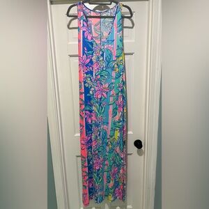 Lily Pulitzer Kerri Maxi Dress Size L in Multi Tiger